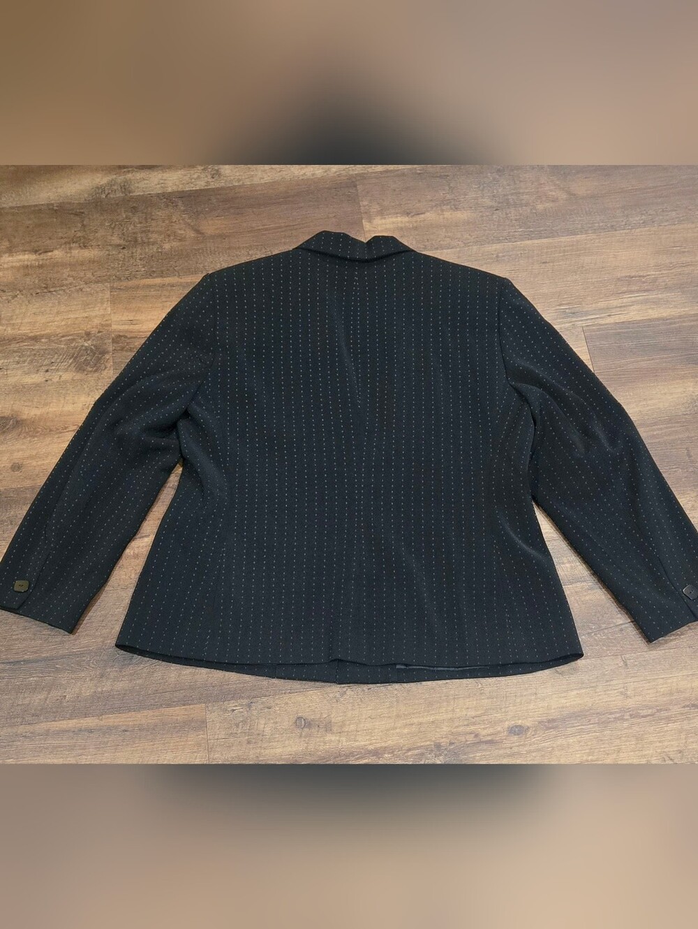 Worthington Black Pinstripe Women's Professional Office Pantsuit - Picture 3 of 10